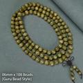 Bracelet bouddhiste en bois de santal vert 108 perles avec nœud chinois, taille 6mm - Santal Vert Mexicain 06mm*108 [Style Perle Disciple]