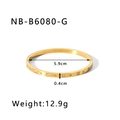 Dettagli tecnici del bracciale a stella dorato con diametro 5,9 cm e larghezza 0,4 cm - Oro 18K / Oro (NB-B6080-G)