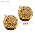 18mm Vintage Gold-Anhänger mit Sonnen- und Mondgesicht für DIY-Schmuckherstellung - 18mm Sonne - Gold / 5 Stk./Packung