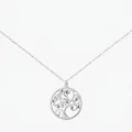 S925 Sterling Silber Halskette Lebensbaum mit bunten Edelsteinen auf weißem Hintergrund - S925 Sterling Silber (RHN1988)