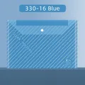 Cartella A4 blu semitrasparente con chiusura a bottone e motivo decorativo a righe diagonali - Economico-14 / Blu Tessuto a Spina di Pesce