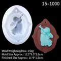 Stampo in silicone con angelo a rilievo per decorazione torte e progetti di pasticceria fai-da-te - Stile 1 (Angelo con Tromba) / Trasparente