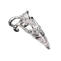 Gothic silver claw ring for finger or ear cuff featuring marquise cut white zircon stones - Gothic Claw (WG1-0227) / White Gold