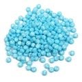 Sky blue 7mm acrylic alphabet beads with white capital letters for jewelry making - Solid Blue with White Letters