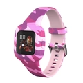 Rosa Camouflage Silikon-Ersatzarmband kompatibel mit GarminFit Vivofit JR3 Tracker - Camo Rosa