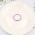 Elastic purple hair ties for kids in a minimalist candy color design with a secure joint - Purple