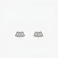 Pendientes de plata S925 con circonitas cuadradas y un acabado en color oro - Plata 925 / Dorado