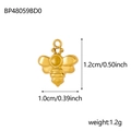 Pendentif abeille en acier inoxydable doré, dimensions 1,2 cm de haut et 1,0 cm de large - Pendentif en Forme d'Abeille Doré(BP48059BD0) / Or