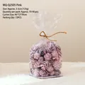 Piñas naturales rosas pack 125g para decoración navideña DIY con cuerda de cáñamo - 125g/Paquete (Aproximadamente 70-90 piezas) / Rosa