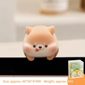Cute Shiba Inu plush computer monitor decor, orange and white, 48x66x47mm size - Fuzzy Shiba Inu