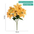 Artificial golden poinsettia stem with glitter petals for Nordic home Christmas decor - Gold