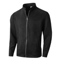 Schmal geschnittene Herrenjacke in Schwarz mit Stehkragen und Metallreißverschluss - XL / Schwarz