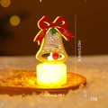 Christmas LED candle light with bell wooden ornament and snowflake cutout design - Bell