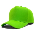 Vibrant fluorescent green five-panel baseball cap in premium cotton twill fabric - Fluorescent Green