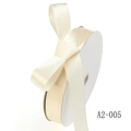 Creamy white satin ribbon roll with decorative bow, smooth texture for DIY cake gift wrap - Cream 005 / 1.9cm Wide (100 Yards/roll = 91 Meters Long)