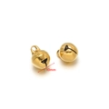 Golden 10mm stainless steel bell pendant charm for DIY jewelry and accessories - 10mm / Gold