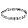 Bracciale a farfalla in acciaio inossidabile argento con magneti curativi da donna - Argento