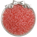 Translucent orange-red 4mm glass seed beads for DIY jewelry making in vintage tray - Style 25 4mm Bright Red (160pcs)