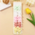 Set of 5 pairs colorful grosgrain ribbon bow hair clips for babies in pastel colors - Mint White Pink Coral Yellow Macaron Mixed (#26)