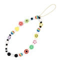 Ciondolo per telefono boho con perline colorate, smile, cuori e arcobaleni - Stile Elementi Fiori Smiley (ZC921)