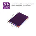 Purple A6 PU leather notebook with rainbow edge and 200 pages of 80g Daolin paper - A6 / Purple