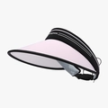 Visiera parasole rosa chiaro con fascia elastica nera e fodera in rete traspirante - Regolabile / Viola