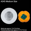 Medium size A245 persimmon silicone mold with realistic orange fruit candle model - Medium--Transparent