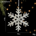Iridescent 16cm acrylic snowflake ornament with colorful transparent crystal finish - Large Iridescent Snowflake