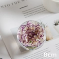8cm preserved purple carnation crystal ball resin ornament for elegant home decor - Purple Carnation Ball 8cm (Kraft Box)