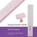 Lima de uñas de doble cara grano 100/180 con capa morada para manicura profesional - Cuadrado/Rectangular