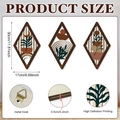 Set di 3 decorazioni murali bohémien in legno con motivi botanici astratti - Stile Elementi Naturali Bohemienne (Y24Y51273_Q)