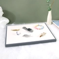 Gray and beige jewelry display tray for earrings necklaces and watches photography - Flat Display Board / Gray Display Board