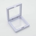 Square white PE film suspension jewelry storage box for necklace and earring display - White/9*9*2cm