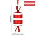 32cm Red and white striped candy Christmas ornament made of PVC with glitter finish - 32cm Cylindrical Striped Candy