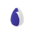 Spugnetta trucco a goccia con motivo marmorizzato viola e bianco, consistenza morbida - Forma a Goccia Marmorizzata / Marmo Blu Bianco