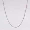 Collier minimaliste à chaîne câblée en métal argenté sur un fond blanc épuré - Style de Ligne de Triangle 2mm (047)