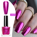 Metallic mirror nail polish in vibrant magenta purple with a high-shine chrome finish - Metallic Pink Purple (008)