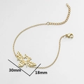Gouden origami bijenarmband van roestvrij staal met holle hanger en 30mm x 18mm bedeltje - Holle Bijen Stijl / Goud