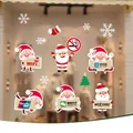 Christmas Santa Claus window sticker with payment icons and snowflakes size 50x70cm - Welcome Santa Claus