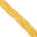 Vibrant yellow 3mm faceted crystal glass wheel beads for handmade DIY jewelry making - 3mm (Approx 120pcs) / Lemon Yellow AB