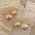 Barrettes à cheveux cerise en perles rose et blanc pour un coiffage élégant de frange - 2 Pièces/Ensemble / Cerise Blanche + Rose