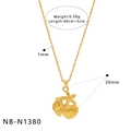 Détails collier océan doré : longueur 40+5cm, poids 6,58g, breloques coquillage et étoile - Collier Étoile de Mer Coquillage (NB-N1380)