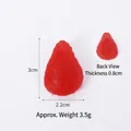 Miniature resin strawberry model with leaf for DIY crafts, 3cm height, realistic texture - 3cm Half Strawberry Slice (No Printing)