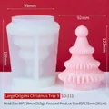 Grande stampo in silicone per albero di Natale origami geometrico per candele fai da te - Grande Albero di Natale Origami 9 SD-111