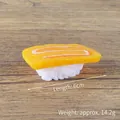 Tamago omelet sushi model made of PVC, 6cm length and 14.2g weight, realistic food prop - Rice Cake Sushi (Small) / Yellow