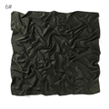 Detail of dark green satin square scarf, smooth texture and soft drape fabric closeup. - Dark Green
