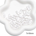 Weiße 7x18mm strukturierte ABS-Perlen in Reform für die DIY-Schmuckherstellung - Stil 47 Pipa-Perle 7x18mm Weiß 10 Stk./Packung