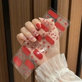 Modische Nagelfolien mit rotem Kirschmuster für eine vollständige Maniküre im Sommer - SS063-Rot Kirschmuster
