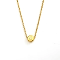 Minimalist gold stainless steel necklace with a round number 8 pendant on white background - Number 8 Style (S-P459-Cable Chain-8)