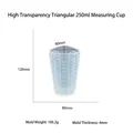 250ml clear silicone measuring cup with 4mm thickness and clear markings for resin tools - 250ml Clear Triangular Measuring Cup